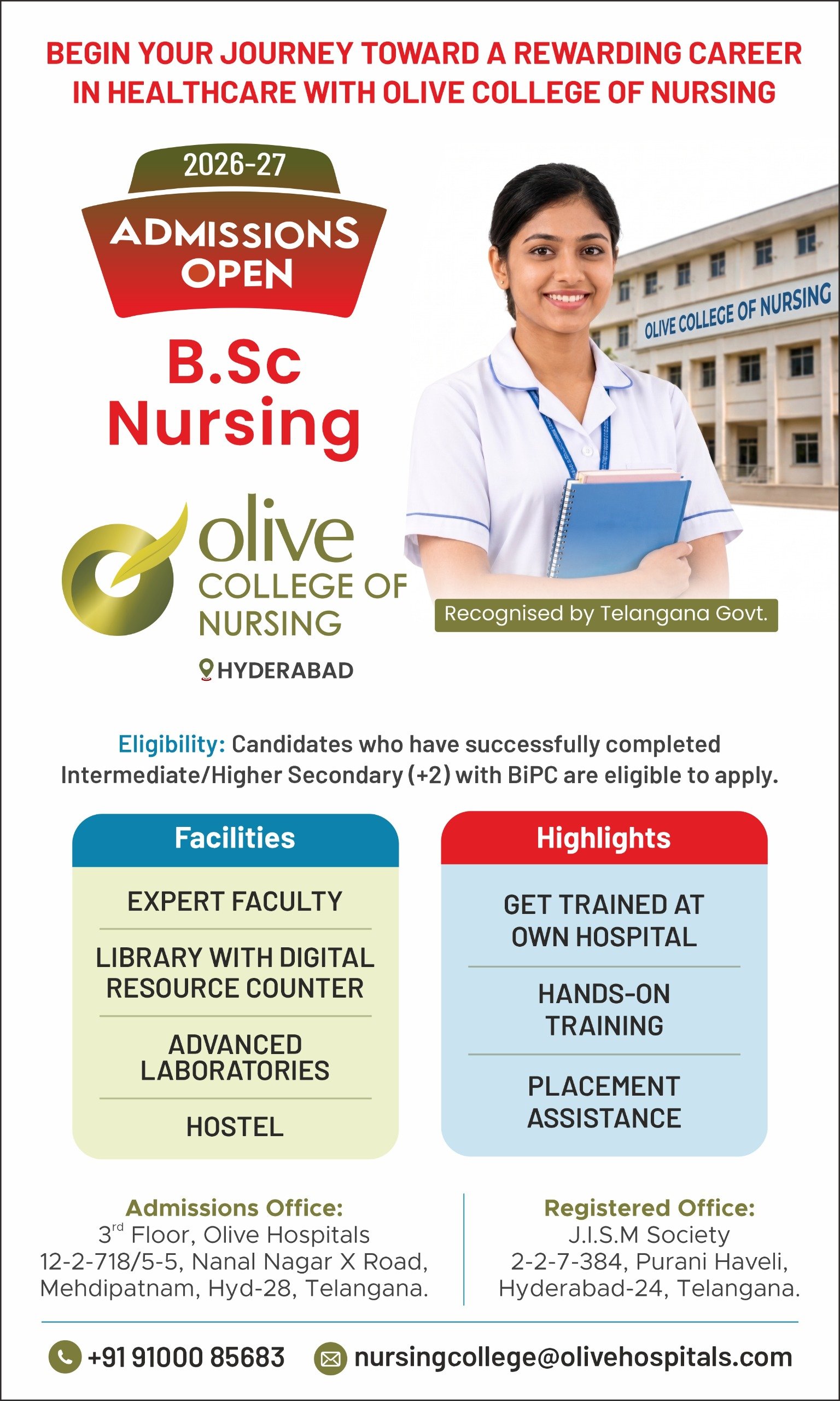Olive College of Nursing - Admissions Open